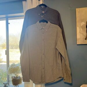 BUNDLE 2 button up mens size large long sleeve shirts